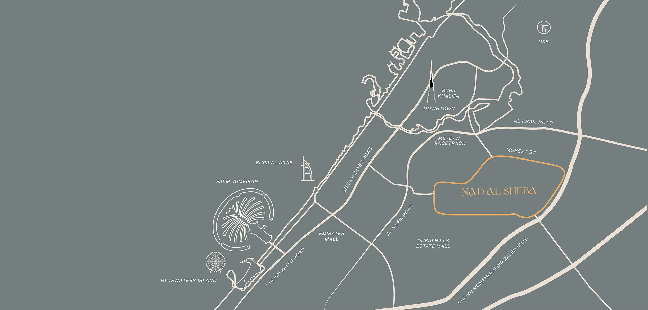 Nad Al Sheba Gardens Location Map